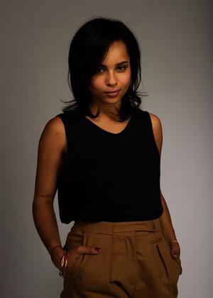 Zoe Kravitz in a black shirt 2010