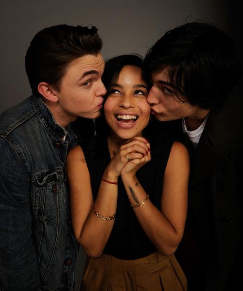 Zoe Kravitz in a black shirt 2010