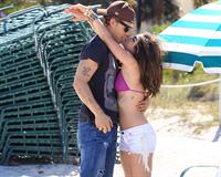 Lucy Hale and Ashley Benson photoshoot at the Bondo Bikini Shack on Miami Beach on March 24, 2012