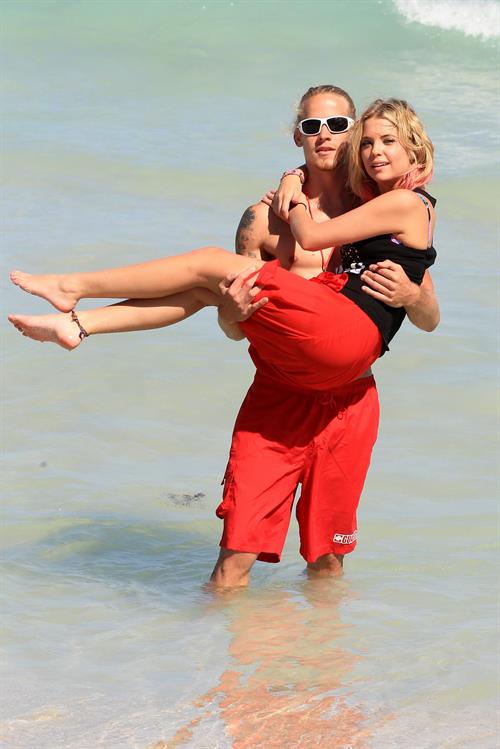 Lucy Hale and Ashley Benson photoshoot at the Bondo Bikini Shack on Miami Beach on March 24, 2012