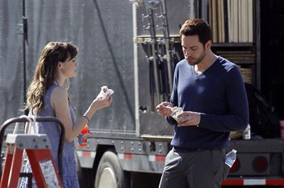 Alexis Bledel on the set of 'Remember Sunday' in New Orleans January 25, 2013