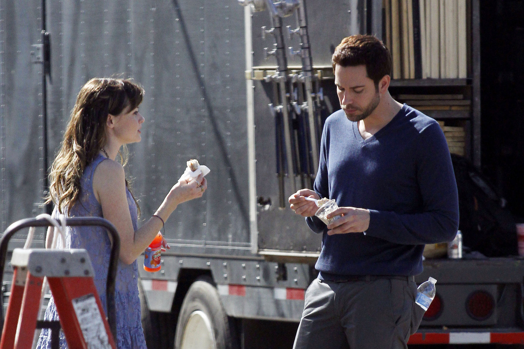 Alexis Bledel on the set of 'Remember Sunday' in New Orleans January 25, 2013