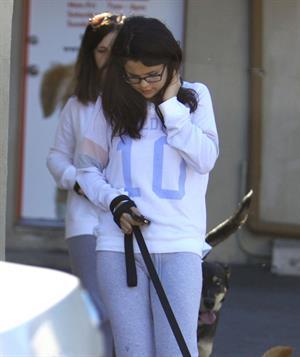 Selena Gomez taking her dogs to a Veterinary Clinic in Encino, November 24, 2012 