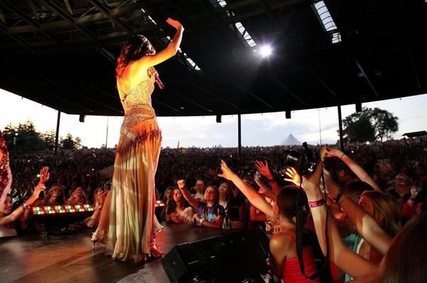 Selena Gomez performing at Bethel Woods Art Center in New York August 05, 2011 