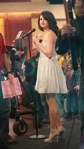 Selena Gomez on the Good Morning America show in New York City, February 11, 2010