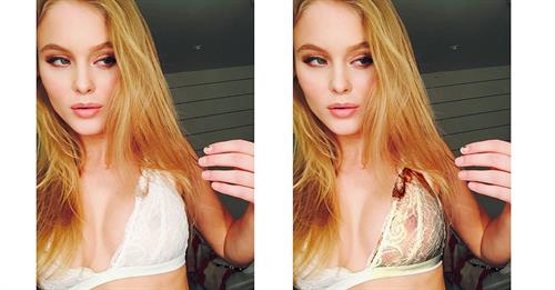 Zara Larsson in lingerie