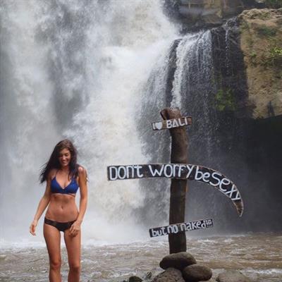 Christy May in a bikini