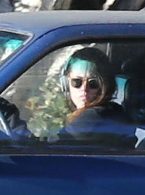 Kristen Stewart driving in Los Angeles - October 30, 2013  