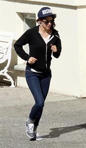 Kristen Stewart playing with a ball on the set of  Sils Maria  in Switzerland September 20, 2013  