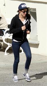 Kristen Stewart playing with a ball on the set of  Sils Maria  in Switzerland September 20, 2013  