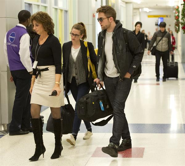 Kristen Stewart at JFK Airport in New York City 11/23/12 