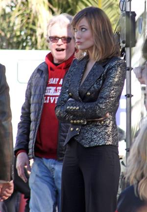 Olivia Wilde on the set of Burt Wonderstone in Las Vegas October 1, 2012