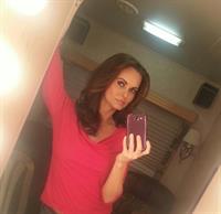 Karen McDougal taking a selfie