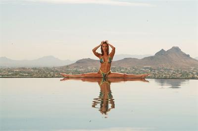 Karen McDougal in a bikini