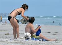 Olivia Wilde in a Bikini on the beach in Wilmington,North Carolina 8/22/12 