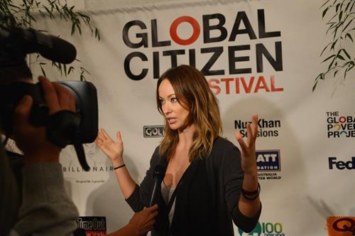 Olivia Wilde The Global Citizen Festival in Central Park to End extreme poverty on September 29, 2012 