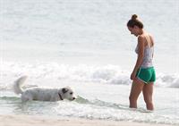 Olivia Wilde - on the beach in Wilmington,North Carolina - August 18 2012