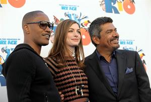 Anne Hathaway 20th Century Fox press day for Rio at Zanuck Theater January 28, 2011 