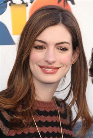 Anne Hathaway 20th Century Fox press day for Rio at Zanuck Theater January 28, 2011 