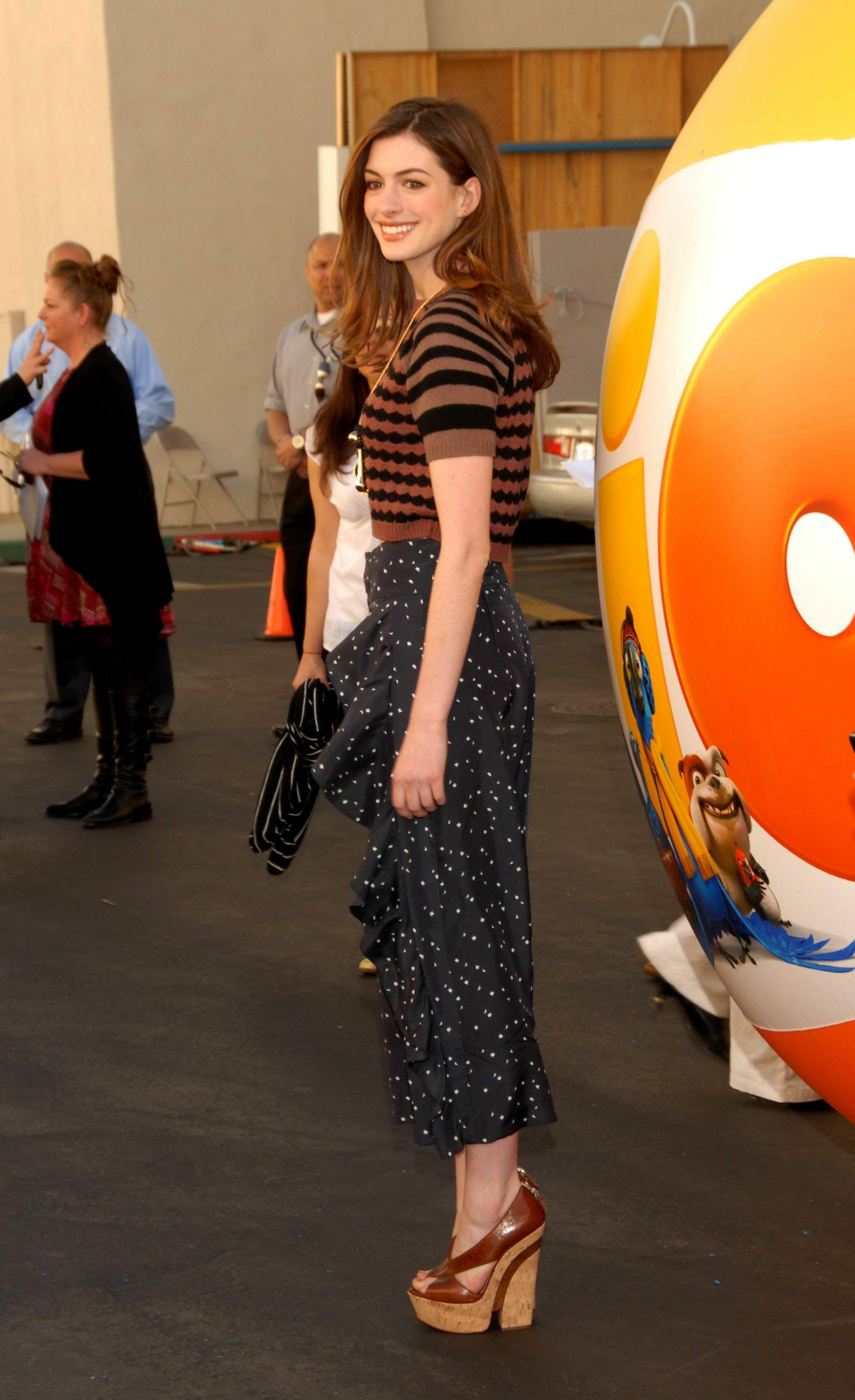 Anne Hathaway 20th Century Fox press day for Rio at Zanuck Theater January 28, 2011 