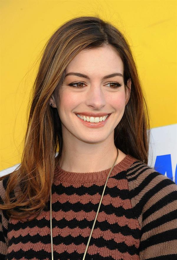 Anne Hathaway 20th Century Fox press day for Rio at Zanuck Theater January 28, 2011 