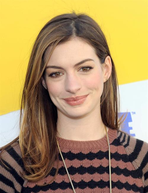 Anne Hathaway 20th Century Fox press day for Rio at Zanuck Theater January 28, 2011 