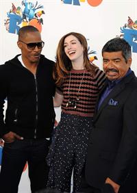 Anne Hathaway 20th Century Fox press day for Rio at Zanuck Theater January 28, 2011 