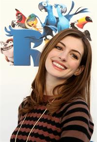 Anne Hathaway 20th Century Fox press day for Rio at Zanuck Theater January 28, 2011 