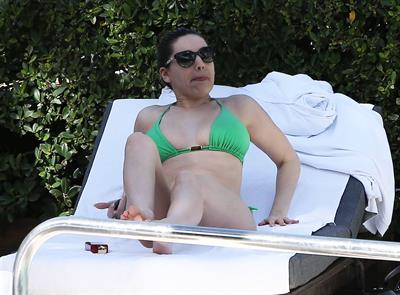 Kelly Brook bikini candids by the pool in Miami 2/1/13 