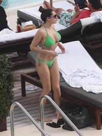 Kelly Brook bikini candids by the pool in Miami 2/1/13 