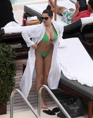 Kelly Brook bikini candids by the pool in Miami 2/1/13 
