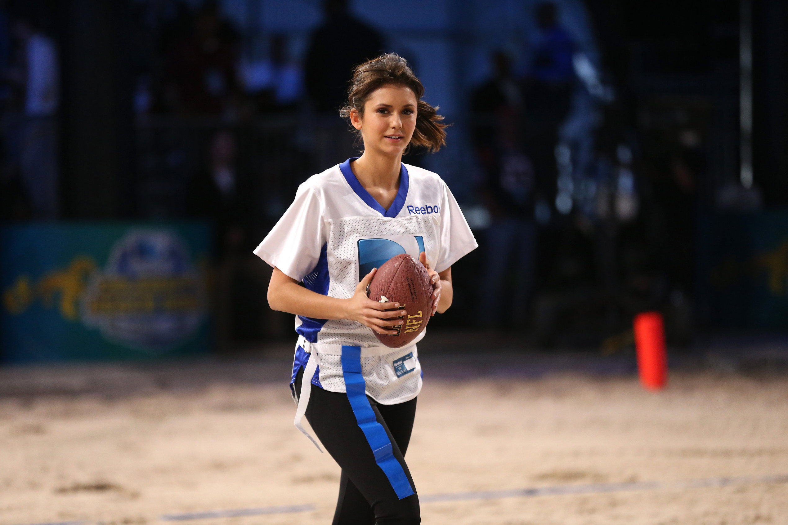 Nina Dobrev DIRECTV'S Celeb Beach Bowl at Mardi Gras World 2/2/13 