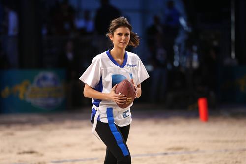Nina Dobrev DIRECTV'S Celeb Beach Bowl at Mardi Gras World 2/2/13 