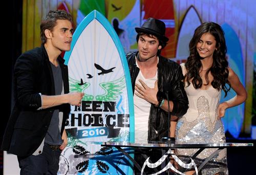 Nina Dobrev 2010 Teen Choice awards at Gibson Amphitheatre on August 8