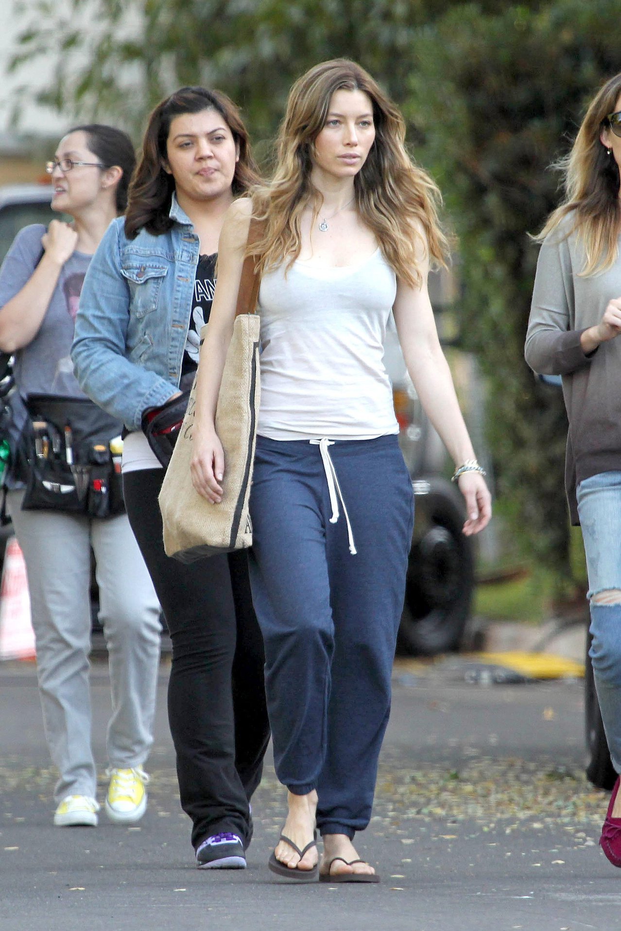 Jessica Biel – “Shiva and May” set candids, LA 10/17/13 