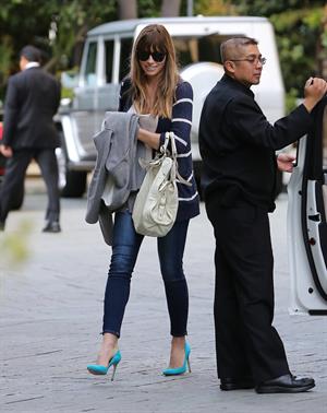 Jessica Biel At the Four Season Hotel in Beverly Hills, Feb 15, 2013