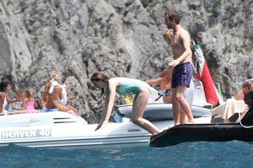 Anne Hathaway on vacation in Italy July 22, 2011 