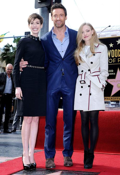 Anne Hathaway attends the Hugh Jackman Hollywood Walk Of Fame Ceremony in Hollywood December 13-2012 