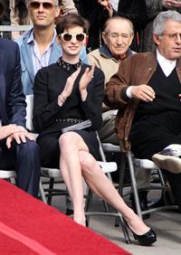 Anne Hathaway attends the Hugh Jackman Hollywood Walk Of Fame Ceremony in Hollywood December 13-2012 