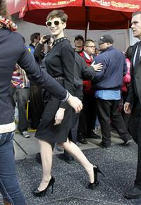 Anne Hathaway attends the Hugh Jackman Hollywood Walk Of Fame Ceremony in Hollywood December 13-2012 