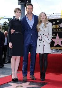 Anne Hathaway attends the Hugh Jackman Hollywood Walk Of Fame Ceremony in Hollywood December 13-2012 