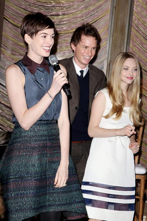 Anne Hathaway A Lunch to Celebrate Launch of 'LES MISERABLES at the Four Seasons Restaurant in NYC