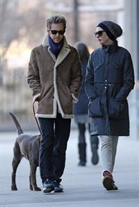 Anne Hathaway - out for a walk in NYC 1/8/13  