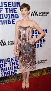 Anne Hathaway Attended the Museum of the Moving Image 27th Annual Black Tie Salute in New York Dec 11, 2012
