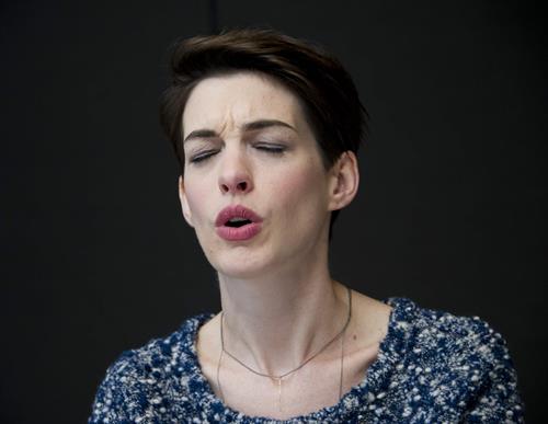 Anne Hathaway Photocall of the musical Les Miserables at the Mandarin Hotel in New York, NY, December 2, 2012