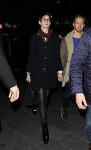 Anne Hathaway leaving her hotel and heading to the Empire Cinema Theatre in London - December 4, 2012