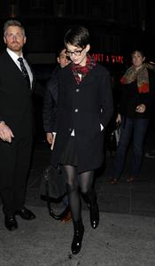 Anne Hathaway leaving her hotel and heading to the Empire Cinema Theatre in London - December 4, 2012