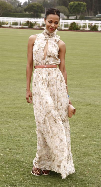 Zoe Saldana Santa Barbara Polo and Racquet club