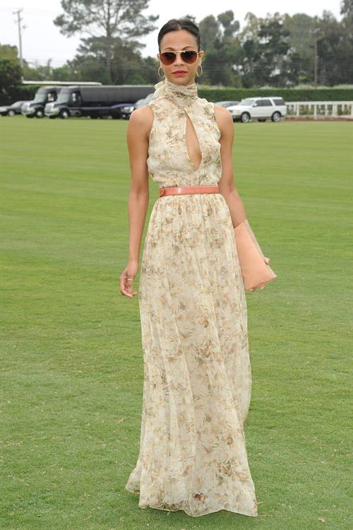 Zoe Saldana Santa Barbara Polo and Racquet club