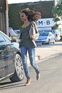 Zoe Saldana leaving a hair salon in West Hollywood - November 2, 2011